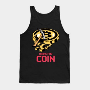 Mining For Crypto Coins Tank Top